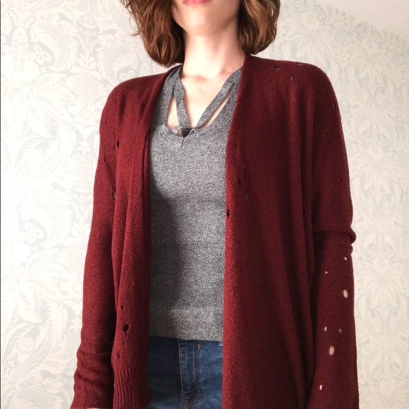 NWT•Express•Distressed Cardigan•S M L - Picture 2 of 5